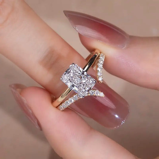 Eco-886 | 1.84ct E VVS2 Lab-Grown Diamond Stackable Ring in 18K Gold