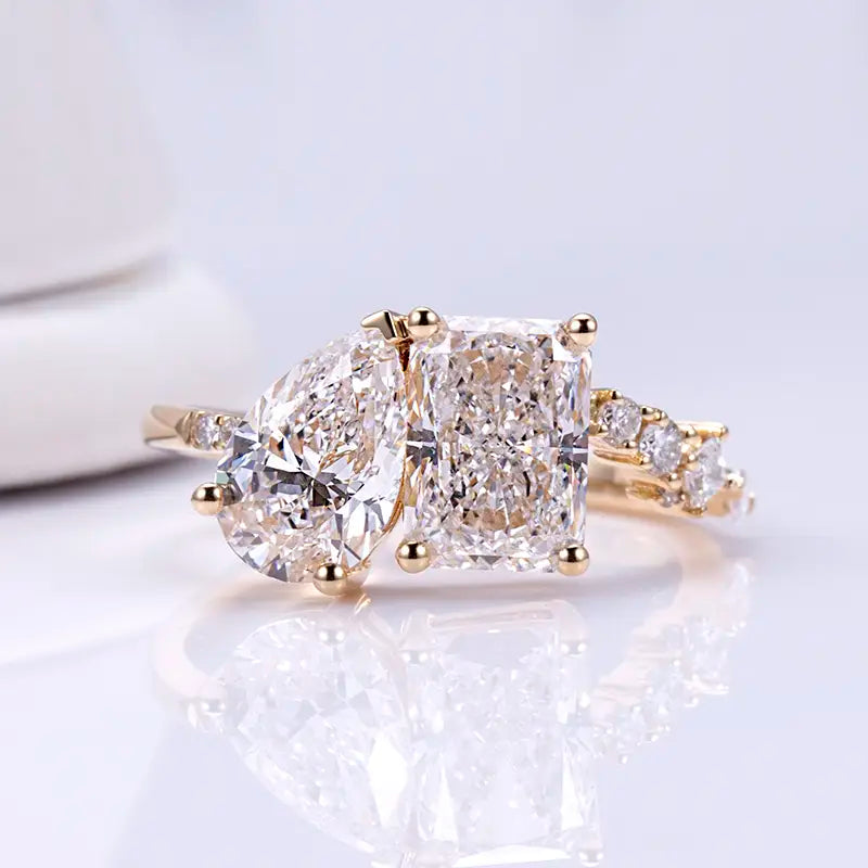 Eco-1409 | Double Stone Lab-Grown Diamond Ring By Ecogemma