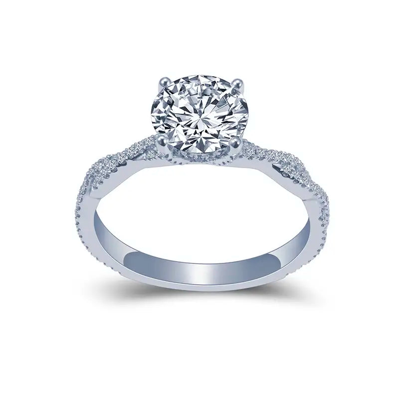 Eco-1431 1CT D VVS Lab-Grown Diamond Ring in PT750 Platinum