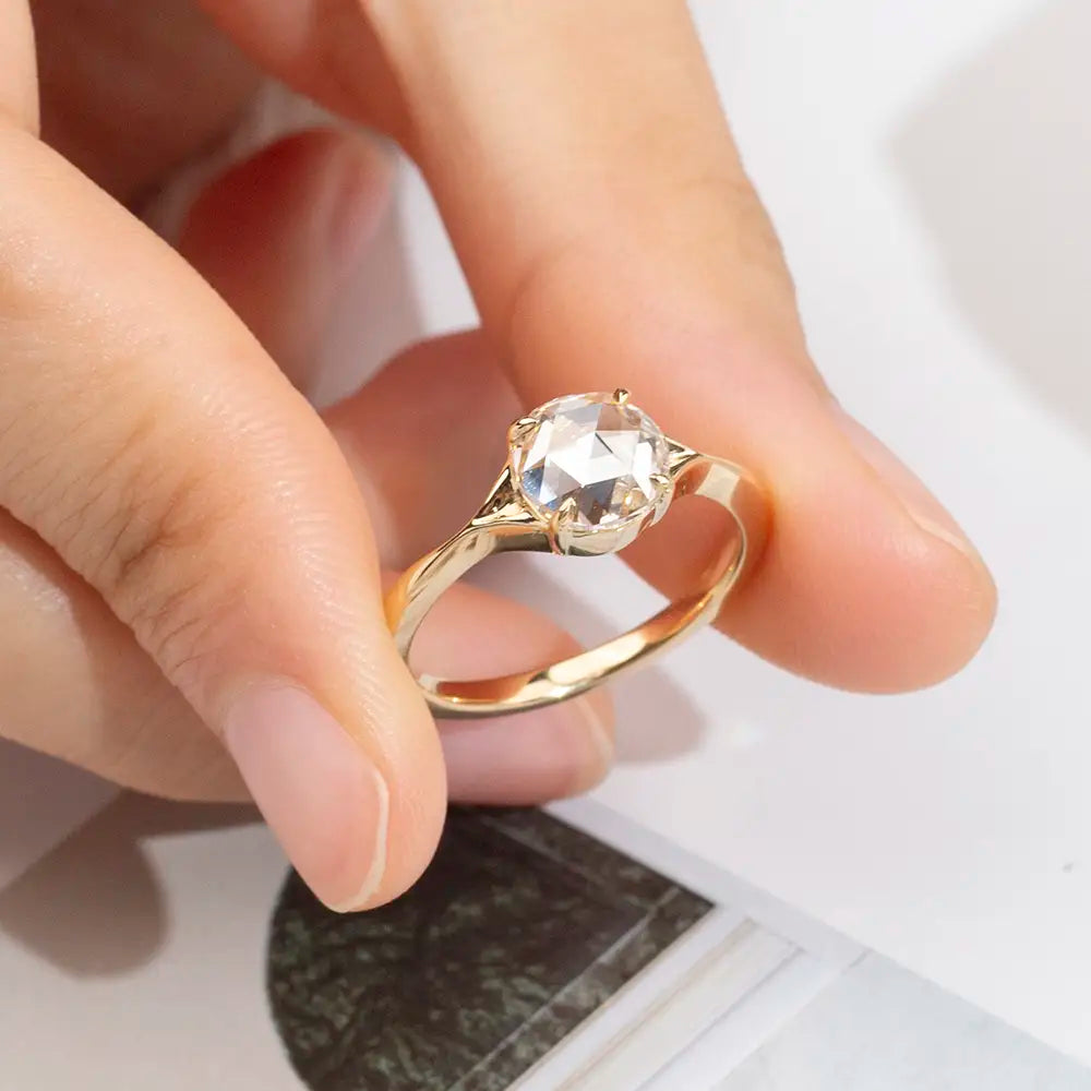 Eco-1714 | Custom Lab Diamond Ring in 18K/14K/10K Gold By Ecogemma