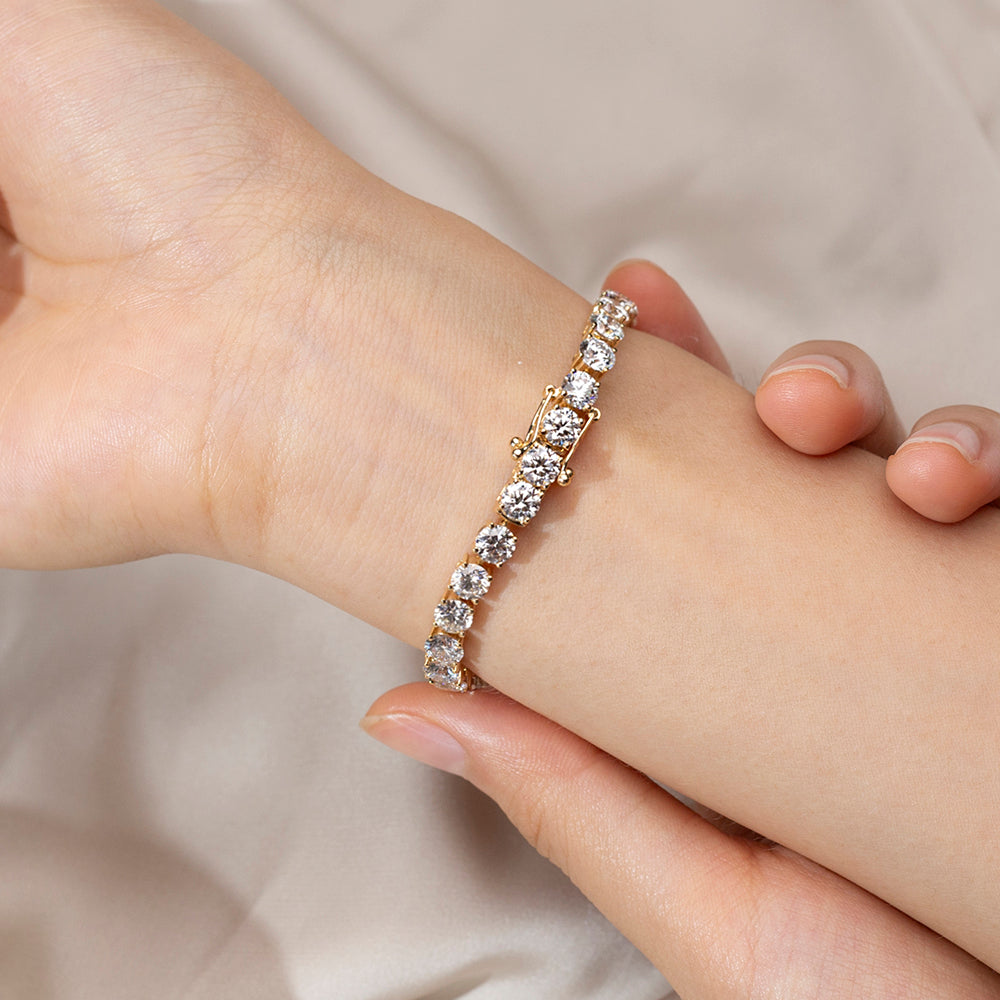 Ecob-626 | Élan Éternel Lab Diamond Tennis Bracelet in 18K Gold