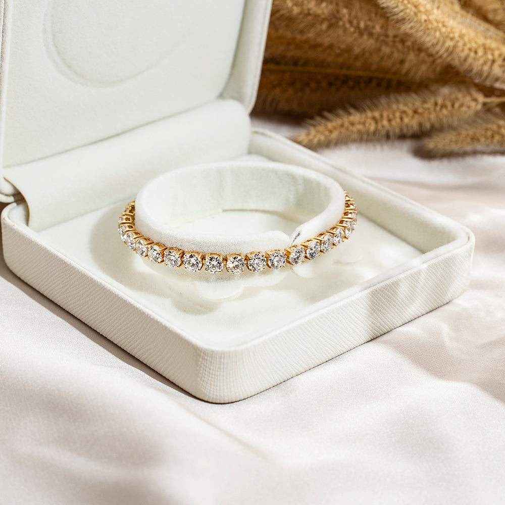Ecob-626 | Élan Éternel Lab Diamond Tennis Bracelet in 18K Gold
