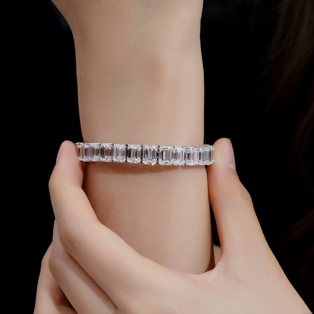 Ecob-629 | Prism Line Lab Diamond Bracelet in 18K Gold