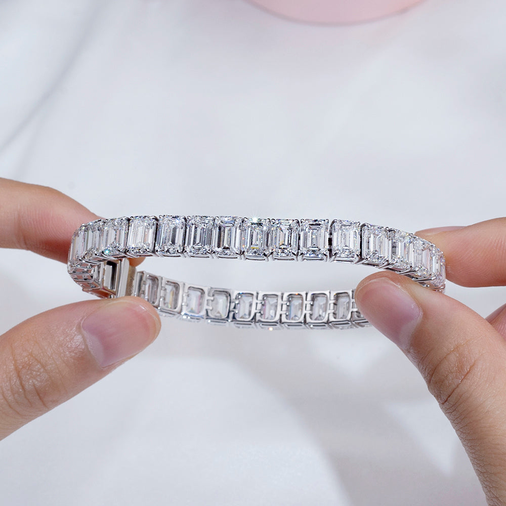 Ecob-629 | Prism Line Lab Diamond Bracelet in 18K Gold