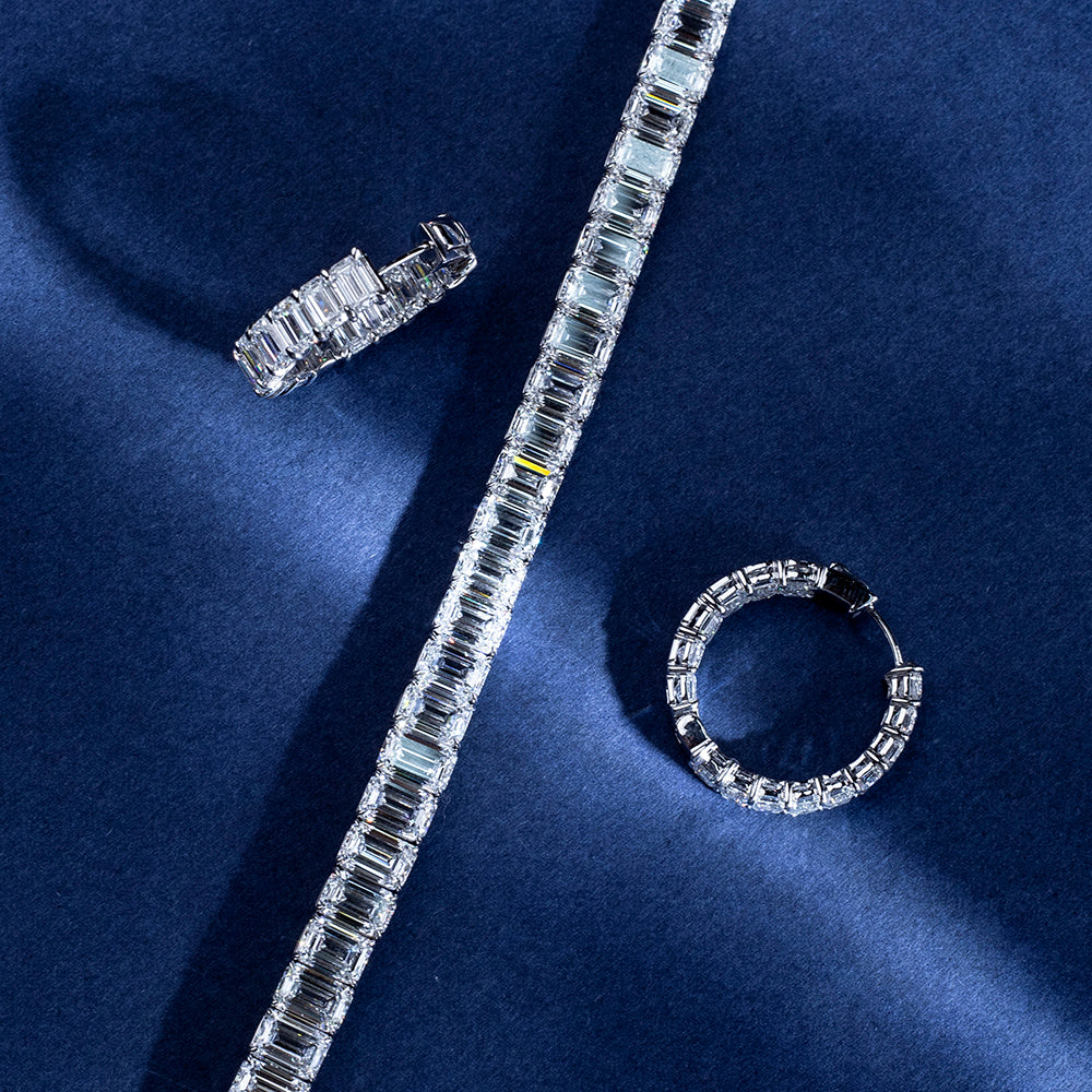 Ecob-629 | Prism Line Lab Diamond Bracelet in 18K Gold