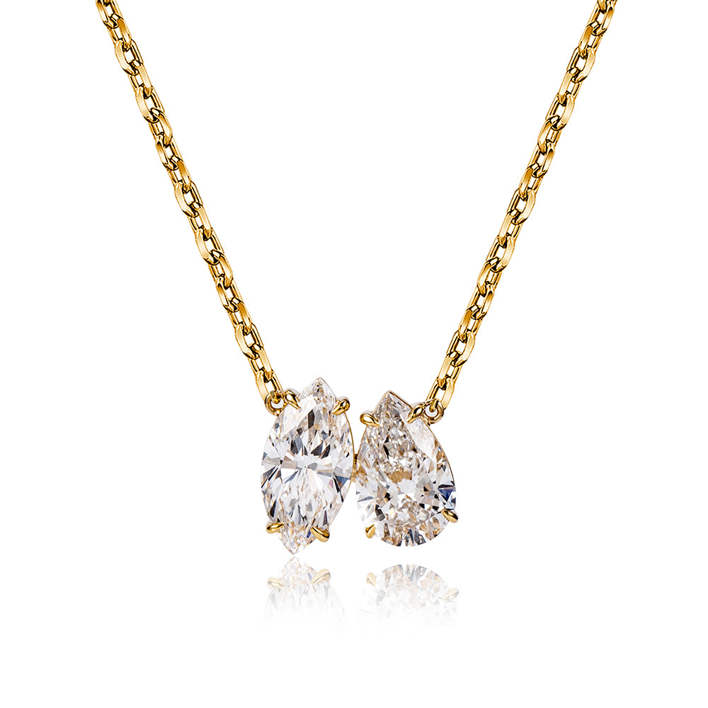 Econ-898 — The Twin Flame Lab Diamond Pendant