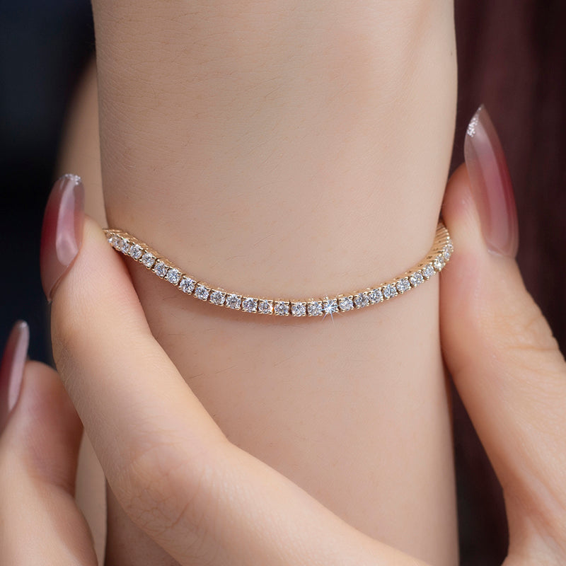 Ecob-564 "River of Light" Lab-Grown Diamond Tennis Bracelet