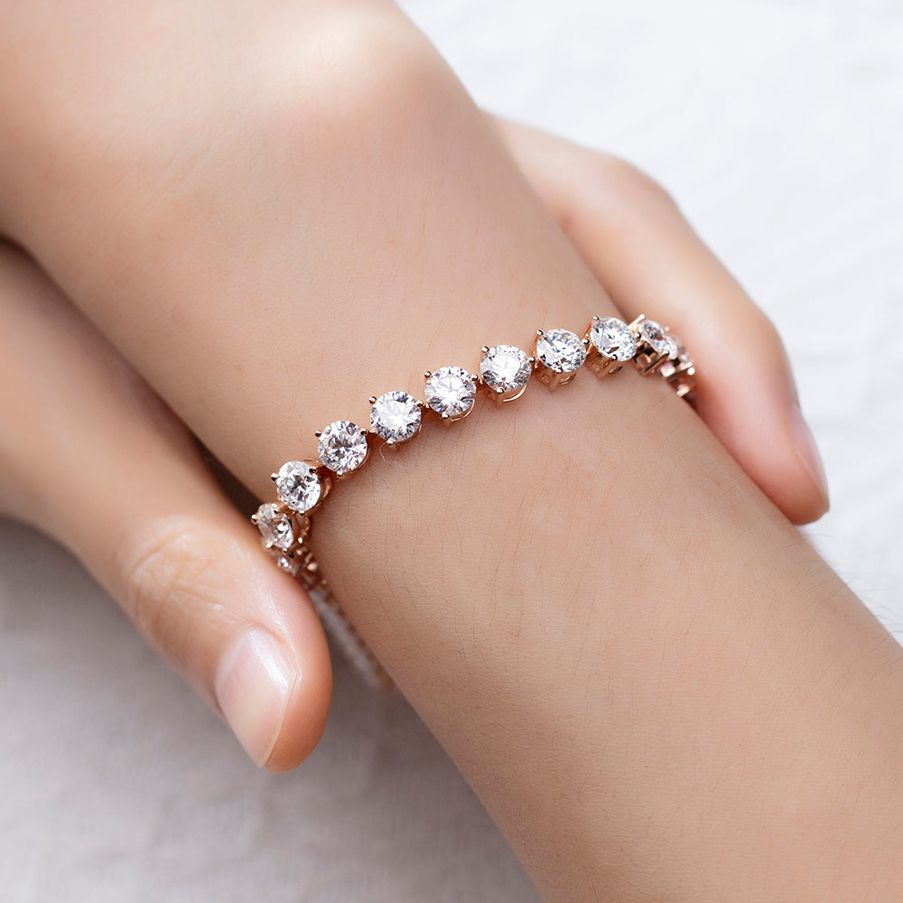 Ecob-619 | Éclat Eternel Lab Diamond Tennis Bracelet in 18K Gold
