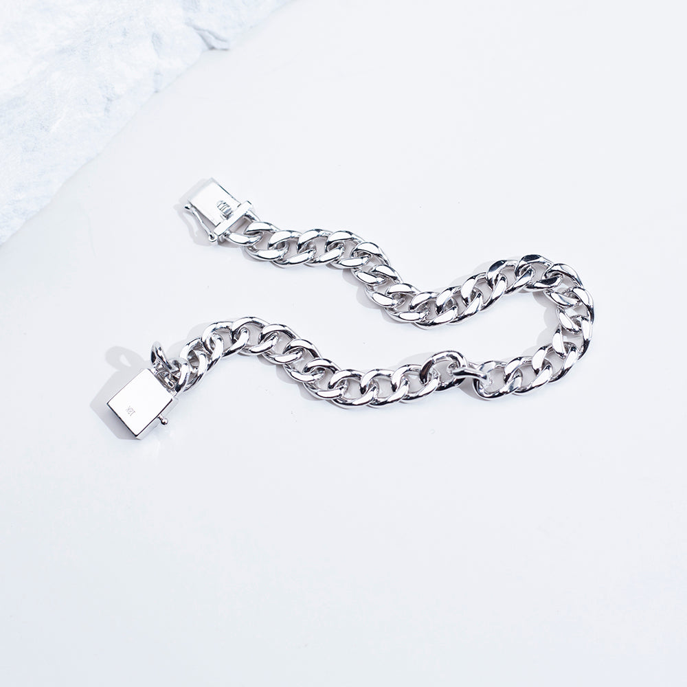 Ecob-620 | Forte Link Lab Diamond Chain Bracelet in 18K Gold