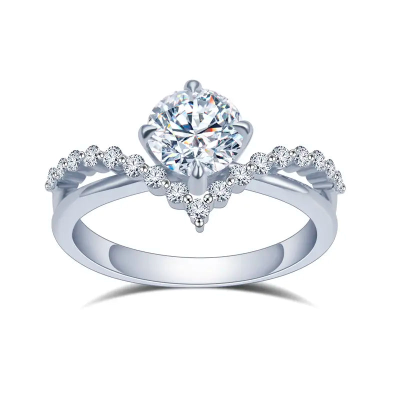 Eco-1450 1CT D VVS Lab-Grown Diamond Ring in PT950 Platinum