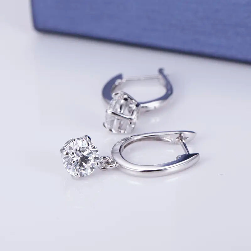 Ecoe-005 — The Celestial Drop Lab Diamond Hoop Earrings