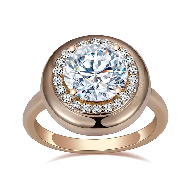 Eco-1135 Custom Lab-Grown Diamond Halo Ring