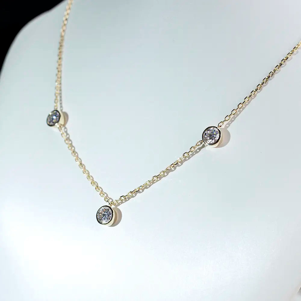 Econ-838 — The Golden Interval Lab Diamond Necklace