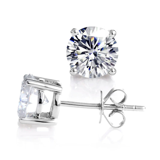 Ecoe-282 — Celestial Whisper Round Diamond Stud Earrings