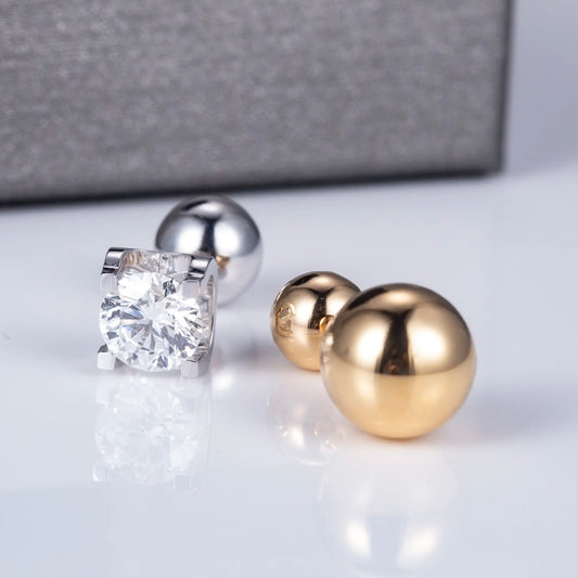 Ecoe-007 — The Pure Light Lab Diamond Stud Earrings