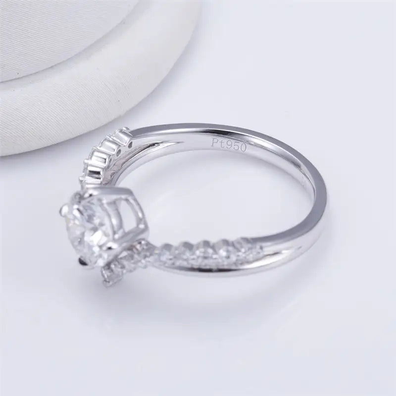 Eco-1450 1CT D VVS Lab-Grown Diamond Ring in PT950 Platinum