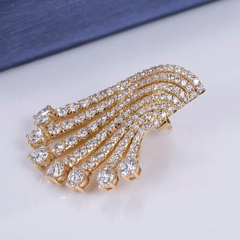 Ecoe-503 — The Radiant Fan Lab Diamond Statement Earrings