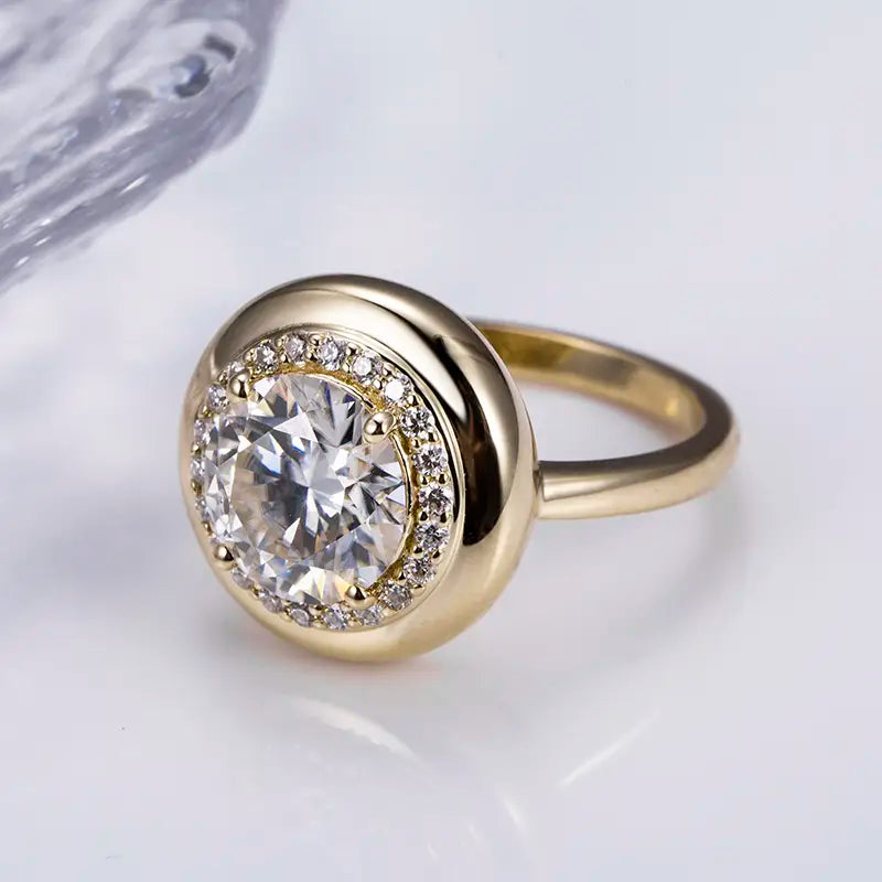 Eco-1135 Custom Lab-Grown Diamond Halo Ring