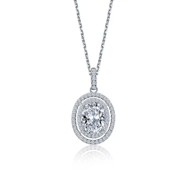 Econ-764 — The Orbit of Brilliance Lab Diamond Halo Pendant