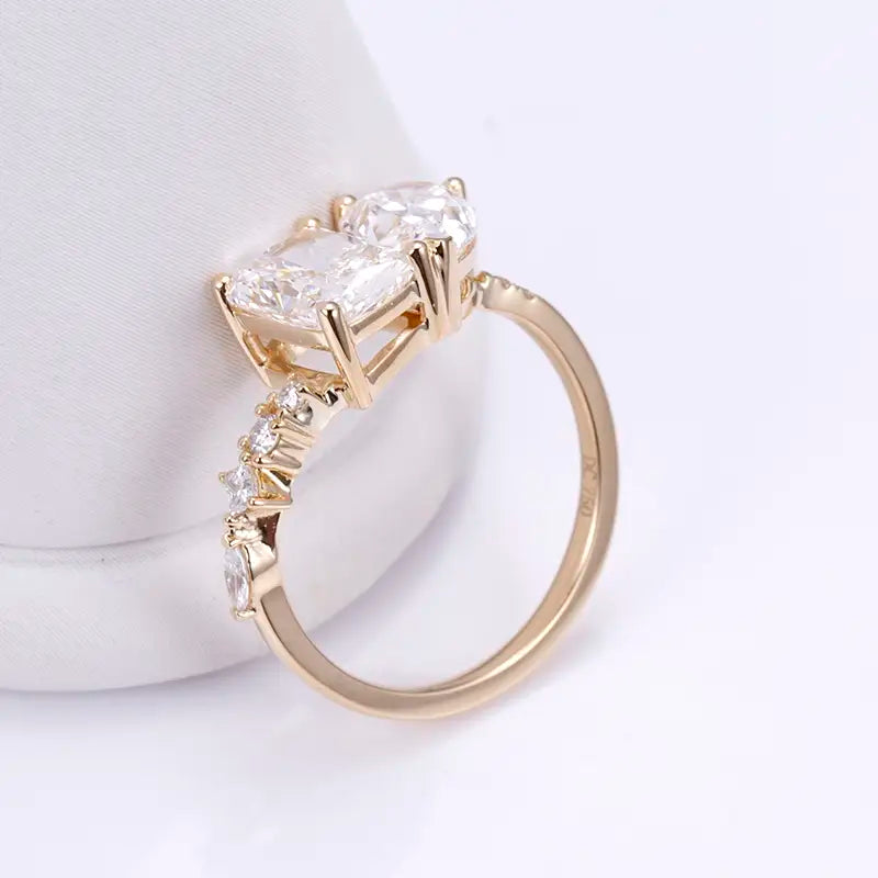 Eco-1409 | Double Stone Lab-Grown Diamond Ring By Ecogemma