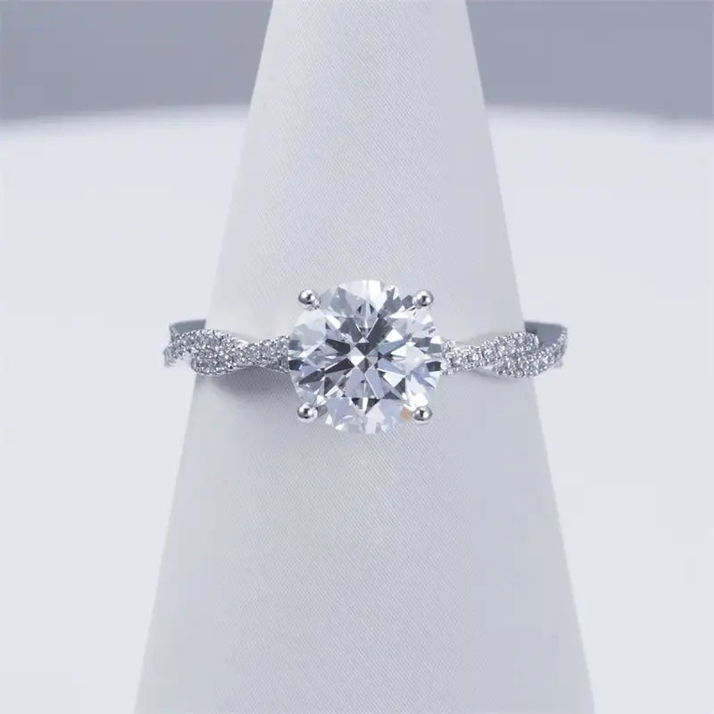 Eco-1431 1CT D VVS Lab-Grown Diamond Ring in PT750 Platinum