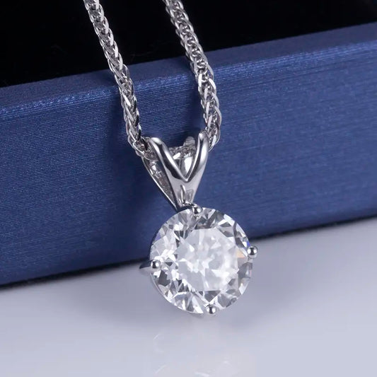 Econ-505 — The Solstice Flame Lab Diamond Solitaire Pendant