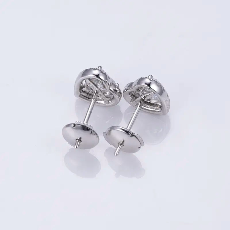 Ecoe-643 — Heartlight Halo Lab Diamond Stud Earrings