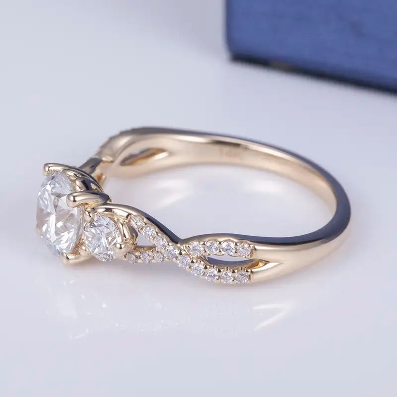 Eco-609 14K Gold Lab Diamond Ring – Ecogemma Collection