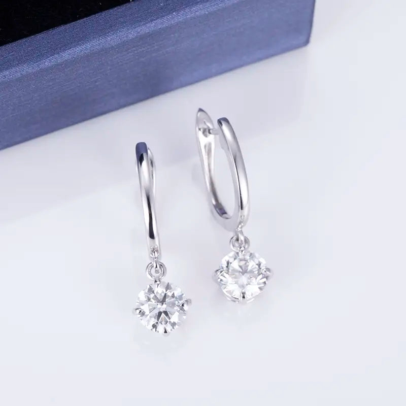 Ecoe-005 — The Celestial Drop Lab Diamond Hoop Earrings