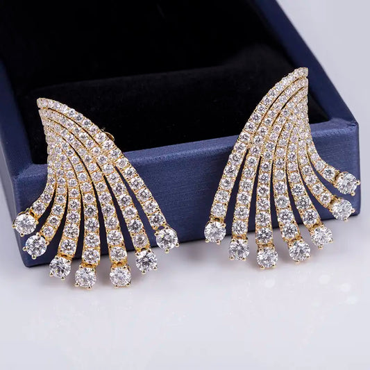 Ecoe-503 — The Radiant Fan Lab Diamond Statement Earrings