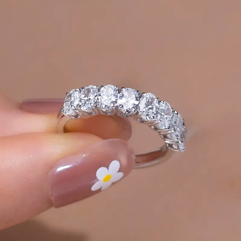 Eco-788 | 18K White Gold Lab Diamond Ring By Ecogemma