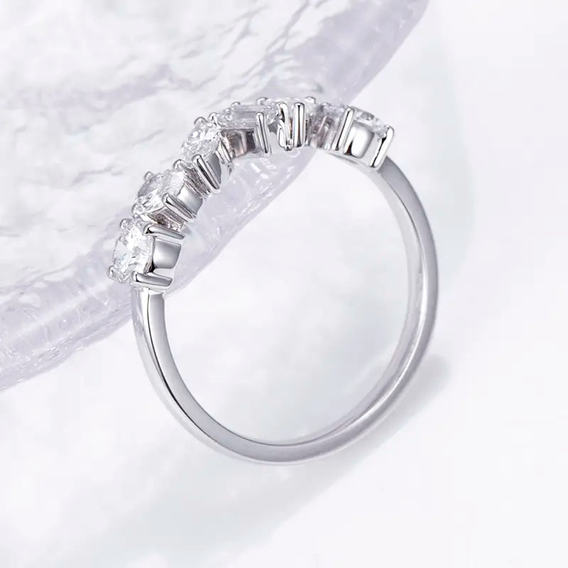Eco-1302 | 18K White Gold Fancy-Shaped Lab Diamond Eternity Ring