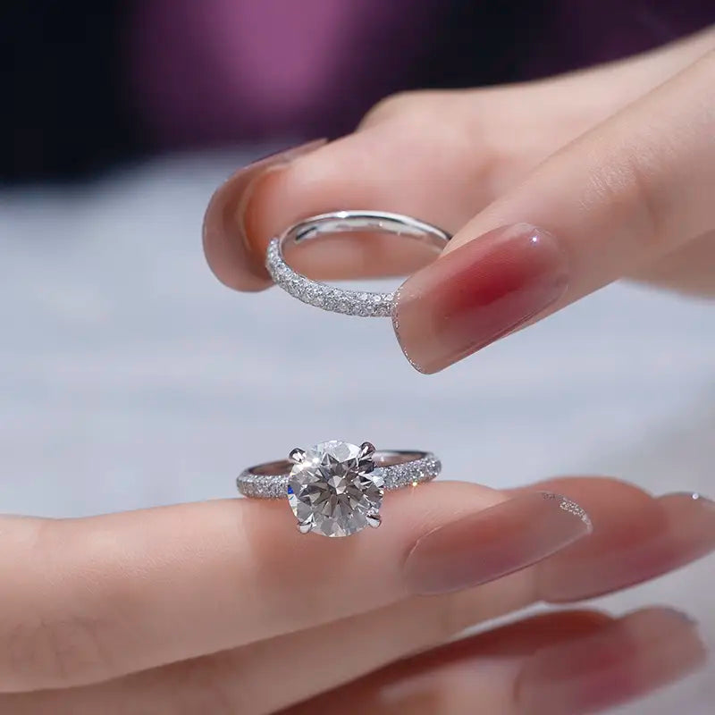 Eco-825 2.58CT F VS1 Lab-Grown Diamond Ring in 10K/18K White Gold