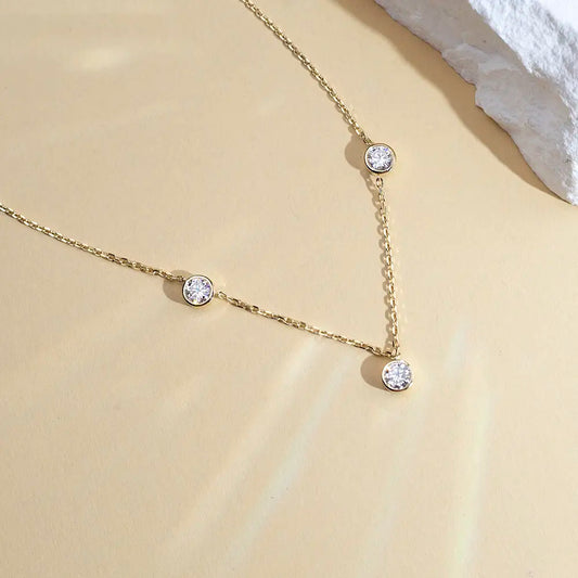 Econ-838 — The Golden Interval Lab Diamond Necklace