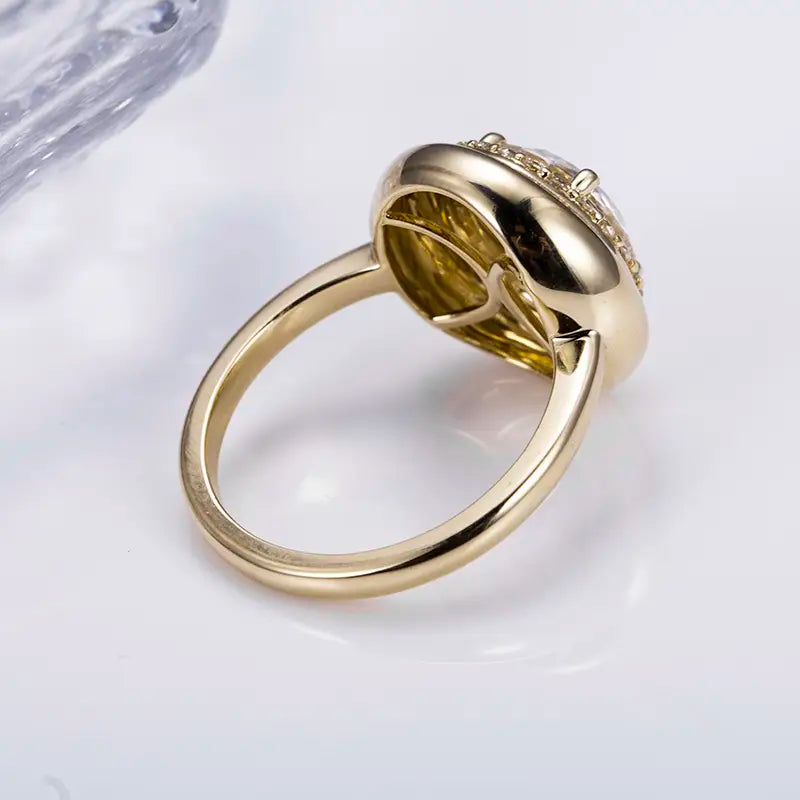 Eco-1135 Custom Lab-Grown Diamond Halo Ring