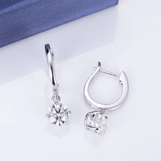 Ecoe-005 — The Celestial Drop Lab Diamond Hoop Earrings