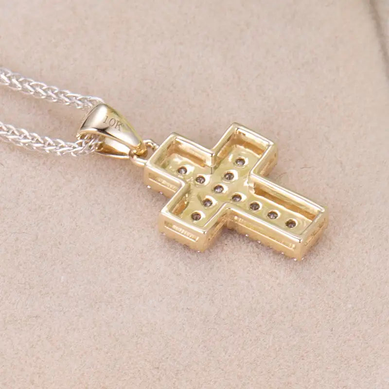 Econ-002 — The Light of Devotion Lab Diamond Cross Pendant