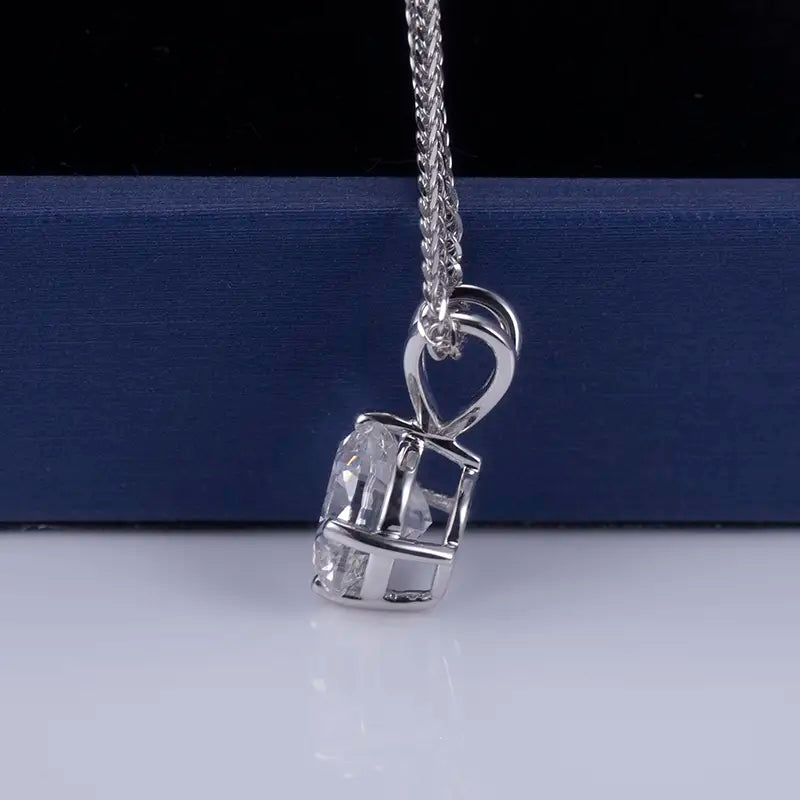 Econ-505 — The Solstice Flame Lab Diamond Solitaire Pendant
