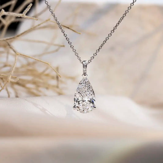 Econ-847 — The Light Within Lab Diamond Teardrop Pendant