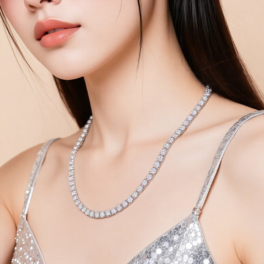 Econ-889 — The Eternal Line Lab Diamond Tennis Necklace