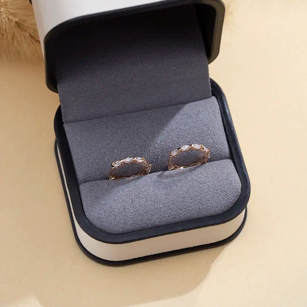 Ecoe-781 — The Golden Orbit Lab Diamond Hoop Earrings