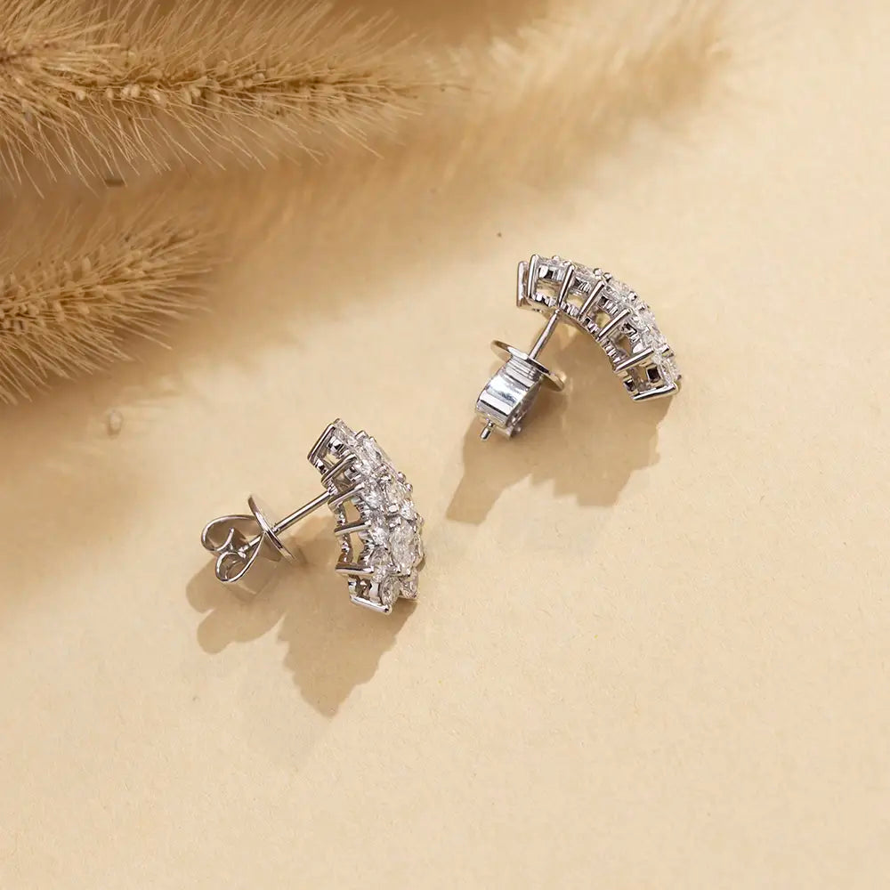 Ecoe-780 — The Celestial Arc Lab Diamond Cluster Earrings