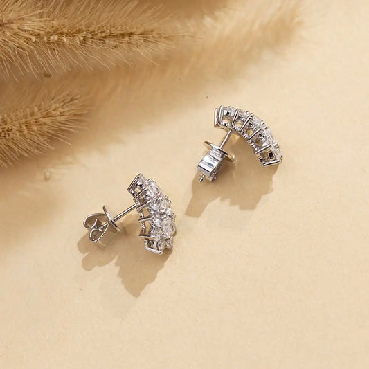 Ecoe-780 — The Celestial Arc Lab Diamond Cluster Earrings