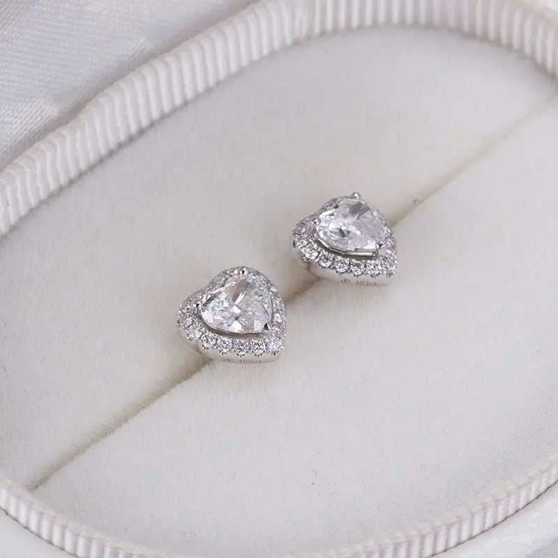Ecoe-643 — Heartlight Halo Lab Diamond Stud Earrings