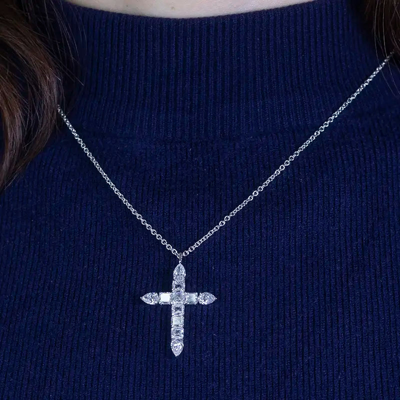 Econ-001 — The Sacred Geometry Lab Diamond Cross Pendant