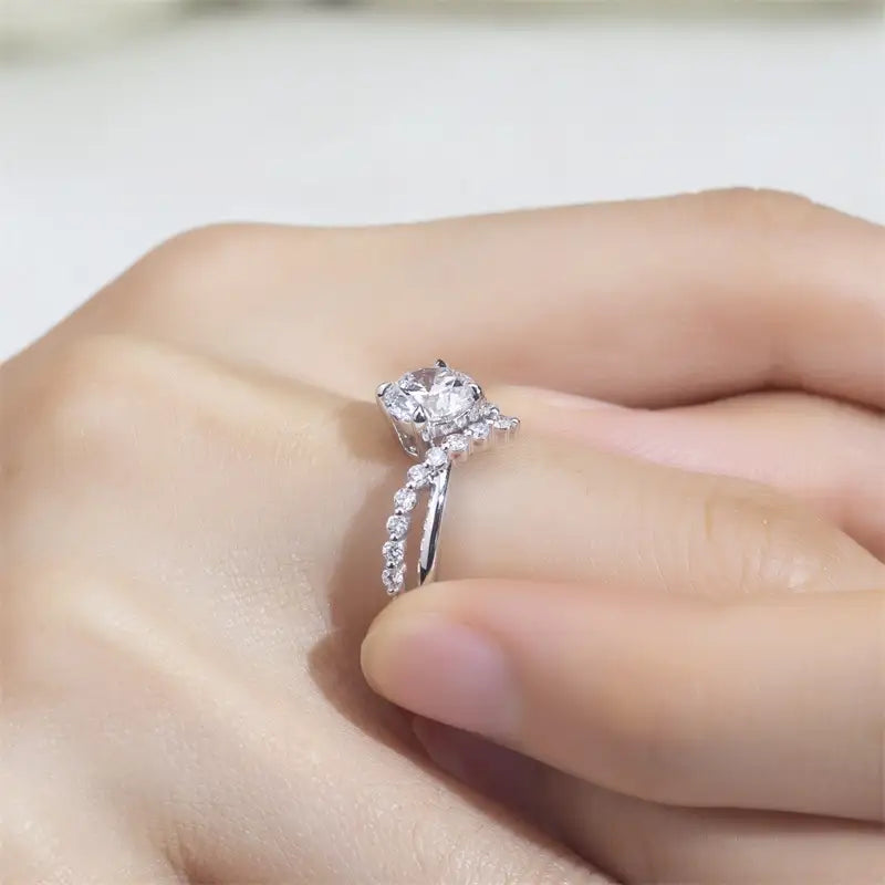 Eco-1450 1CT D VVS Lab-Grown Diamond Ring in PT950 Platinum