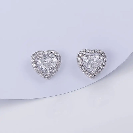 Ecoe-643 — Heartlight Halo Lab Diamond Stud Earrings