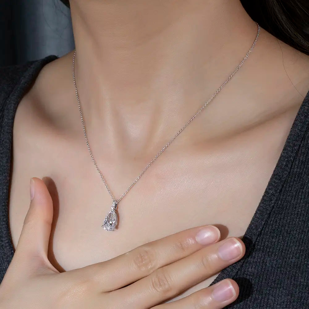 Econ-847 — The Light Within Lab Diamond Teardrop Pendant