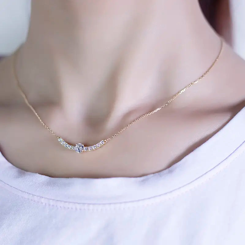 Econ-525 — The Arc of Radiance Lab Diamond Necklace