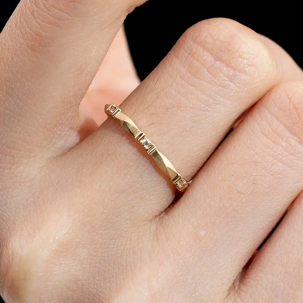 MSR-1667 | 18K Yellow Gold Eternity Ring with 1.2mm Lab-Grown Diamonds